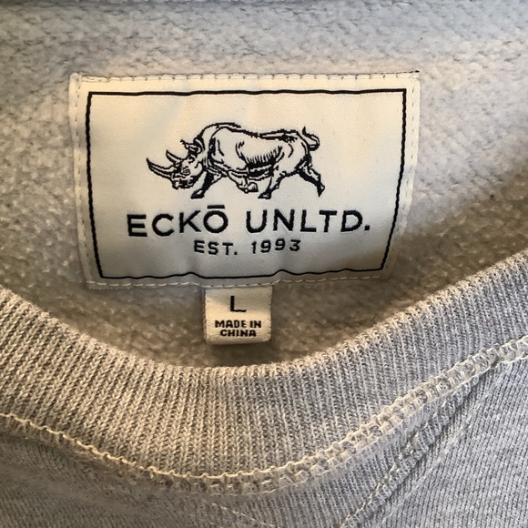 Ecko Unltd Gray Pullover Sweatshirt Large - Picture 3 of 8